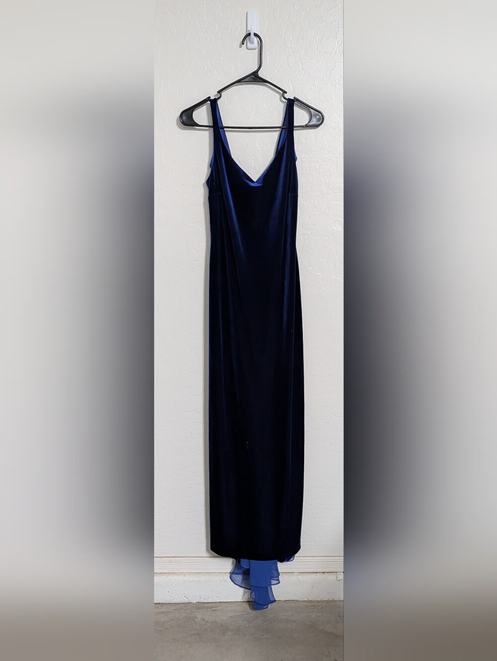 Navy Velvet Maxi Skirt Vintage